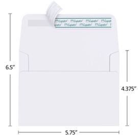 Eupako A2 White Paper Envelopes 250 Pack 4.375x5.75" Invitation Envelopes Self Seal for RSVP, Wedding, Thank you Notes, Greeting Cards, Photos, Announcements