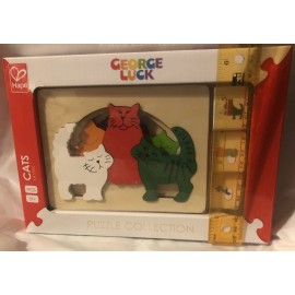 Hape George Luck 7 Piece Cat puzzle Multicolor Rare (Hape International AG)
