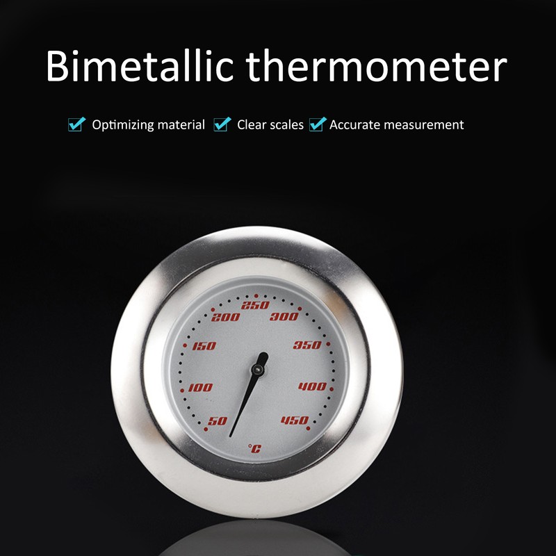 TS-BX57 Bimetallic Thermometer 50-450℃ Pointer Temperature Meter for Barbecue Grill