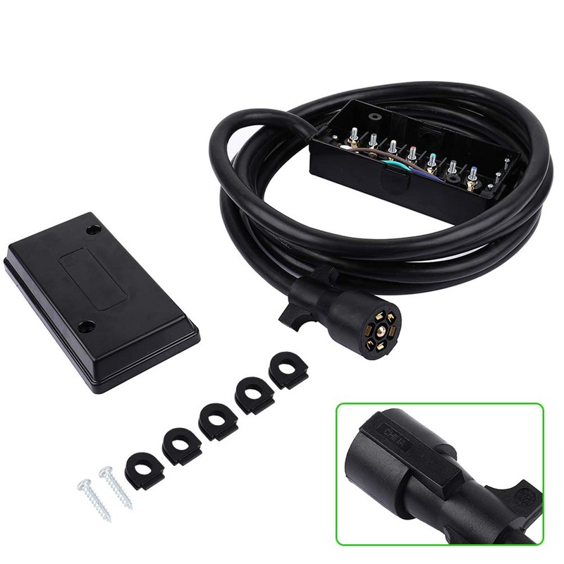 cciyu Heavy Duty 7 Way Plug Inline Trailer Cord with