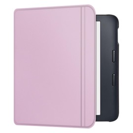 BOZHUORUI Slim Case for 7" Kobo Libra 2 e-Reader (2021 Released,Model N418) - Premium PU Leather Folio Protective Cover with Auto Sleep/Wake (A-Pink)