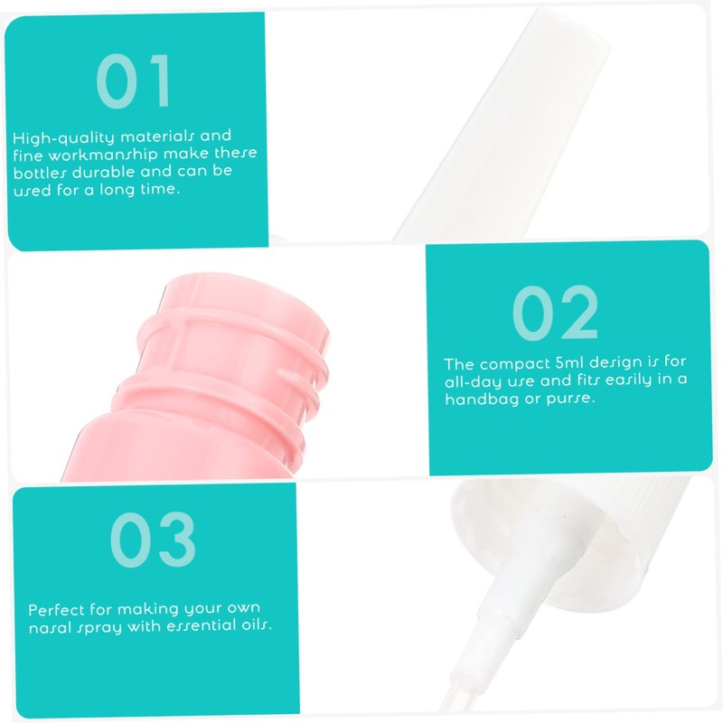 1 Set 50pcs Direct Bottle Nose Bottle Pink Small Bottle