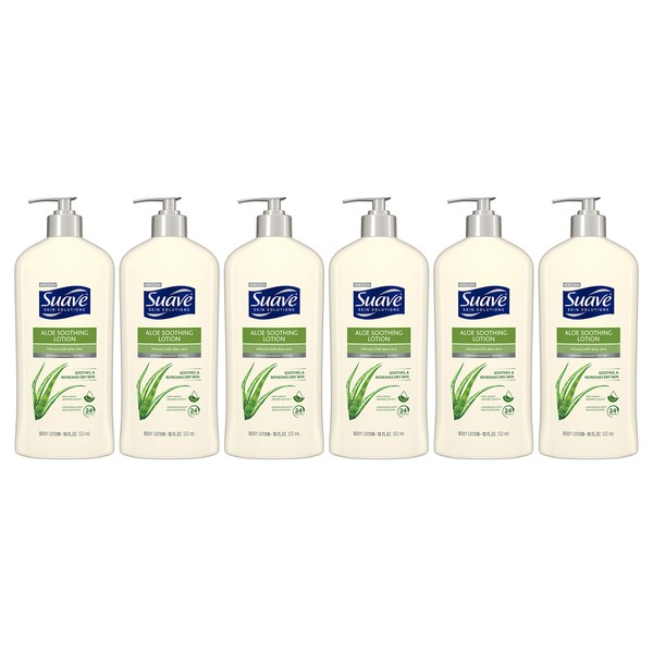 Suave Body Lotion, Soothing with Aloe 18 oz ( Pack Of 6 )