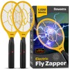 Electric Fly Swatter [Set of 2] Handheld Bug Zapper Racket