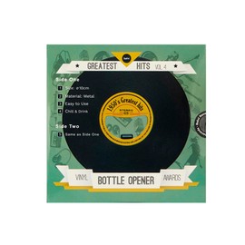 Balvi Greatest Hits Black Colour Opener Original Bottle Vintage Style Shaped Vinyl CD