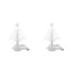 minkissy 2pcs Mini Christmas Tree USB Connection LED Fiber Optic