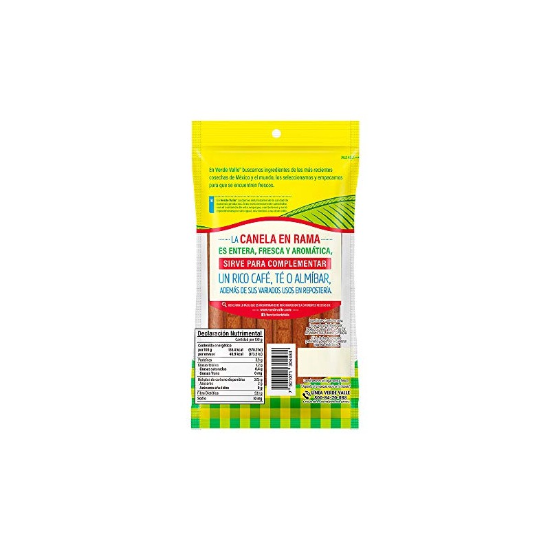 Verde Valle Canela En Rama - 30 g