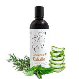 Shampoo de Caballo Nu Labs 500ml | Con Extractos Naturales | Pulpa de Sábila, Romero y Jojoba | PH Neutro | Cruelty-Free y Sin Parabenos | Detox Capilar y Stop Caída | Ideal para Cabello Dañado y Tinturado | Frescura con Aroma a Menta