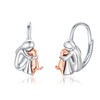 Dog Leverback Hoop Earrings 925 Sterling Silver Cute Animal Puppy