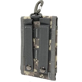 AGOZ Calculator Case for Construction Calculator, Hard Protective Holder, Calculator Carrying Case with Two Molle Belt Waist Bag and Belt Clip - Models up to 6.25" (Camo)