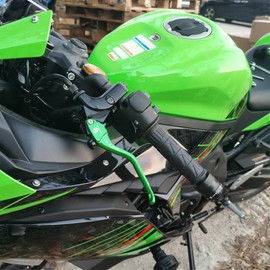 ZYAKOMO CNC Motorcycle Clutch Brake Lever Fit for Kawasaki Ninja 500 Ninja500 Ninja 500SE 2024 2025 Z500 Z500SE Handle Brake Levers Brake Clutch Levers (Green)