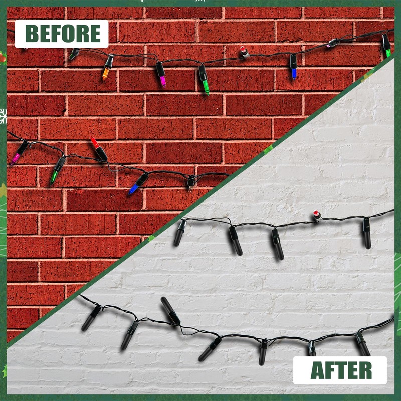 PEUTIER 200pcs No Glow Caps for String Lights, 5 x