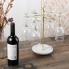 Wine Glass Holder, 6 Hooks Marble Base Stemware Rack Freestanding