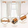 TKZTKZ Wood Curtian Rods for Windows 66 to 120 Inch:Boho