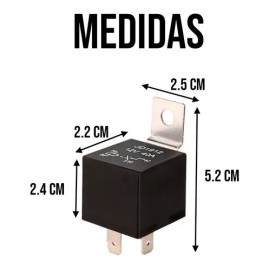 Relevador Relay 12 V Automotriz Con Soporte 4 Patas                                                                                                   