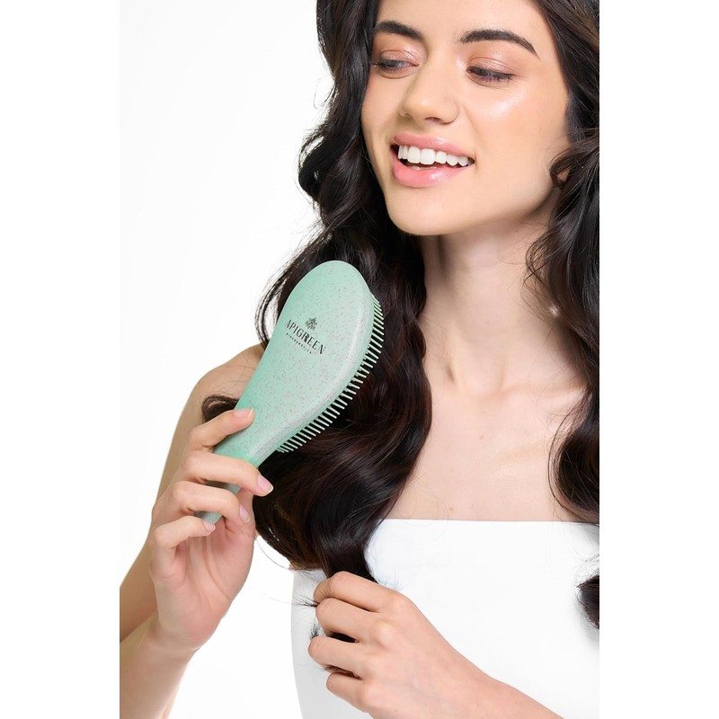Apigreen Cepillo Desenredante Biodegradable para Cabello Seco y Húmedo |