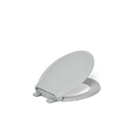 KOHLER 4639-RL-95 Cachet ReadyLatch Round Toilet Seat Soft Close, Ice Grey