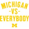Unbranded Adesivo de futebol americano Michigan vs Everybody cortado