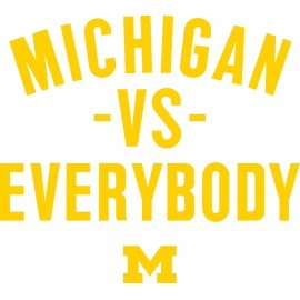 Unbranded Adesivo de futebol americano Michigan vs Everybody cortado