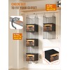 Closet Hanging Organizer with Drawers, 6 Tier Metal Closet Organizers