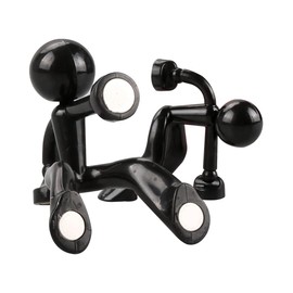 GLADFRESIT Magnetic Key Holder - Magnetic Man Key Hook Wall Key Holder Magnets Home for Any Metal Surface(Black)