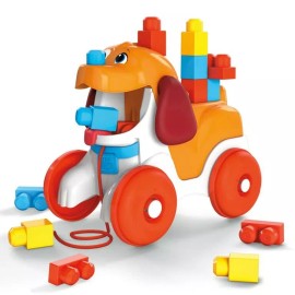 Mega Bloks Pull-Along Puppy ~ Building Set with Big Building Blocks ~ New