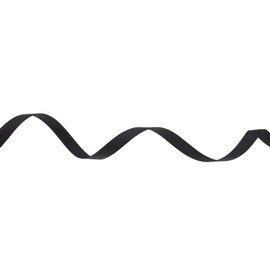 DXEUD Solid Grosgrain Ribbon 25 Yard Each Roll 100% Polyester Woven Edge (1/4", Black)