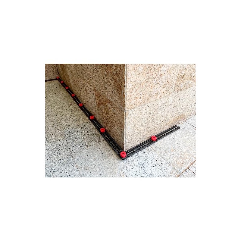 Regla de medición multiángulo Zeromall, aleación de aluminio, 16 lados,