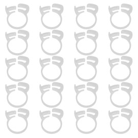 M METERXITY 20-Pack Double Gripping Nylon Hose Clamps, 1/4" 6.1-6.5mm Double Snap Grip Adjustable Ratcheting Clamps for Connecting/Fastening/Sealing Hose/Pipes/Tubing Clamp [White]