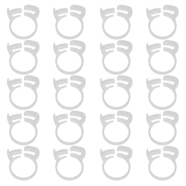 M METERXITY 20-Pack Double Gripping Nylon Hose Clamps, 1/4" 6.1-6.5mm
