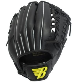 BRETT 12" Soft Baseball Gloves for Middle School, High School, General Adults, Right Throw (Color/Black)