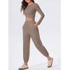 Fisoew Women's 2 Piece Lounge Sets Casual Long Sleeve Crossover