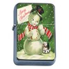 Perfection In Style Silver Flip Top Oil Lighter Vintage Christmas Design 008