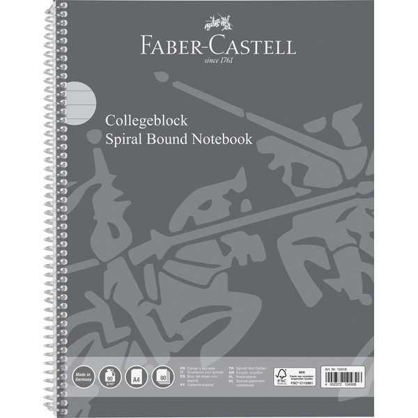 Elba Faber Castell 10418 College Notepad DIN A4, 80 Sheets