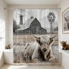 JONSEQIN Highland Cow Shower Curtain, 70x70 inch,Polyester Fabric