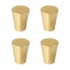Tiazza 4Pcs Mid-Century Modern Style Premium Copper Solid Cabinet Knobs