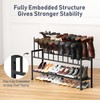 DIMJ Boot Rack 3-Tier - Black Metal Boot Storage Rack