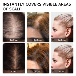 Root Touch Up Gray Hair Shadow Powder for Thinning Hair, Eyebrows, Beard Line (Dark Gray for Women & Men)
