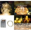 BXROIU 2 x 20LEDs Fairy Lights Battery Operated, Silver Wire