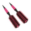 Round Blow Dry, 2-Piece Round Hair Brush with Ergonomic Handle,