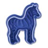 Staedter Zebra Embossing Cookie Cutter with Ejector, Blue, 6 cm