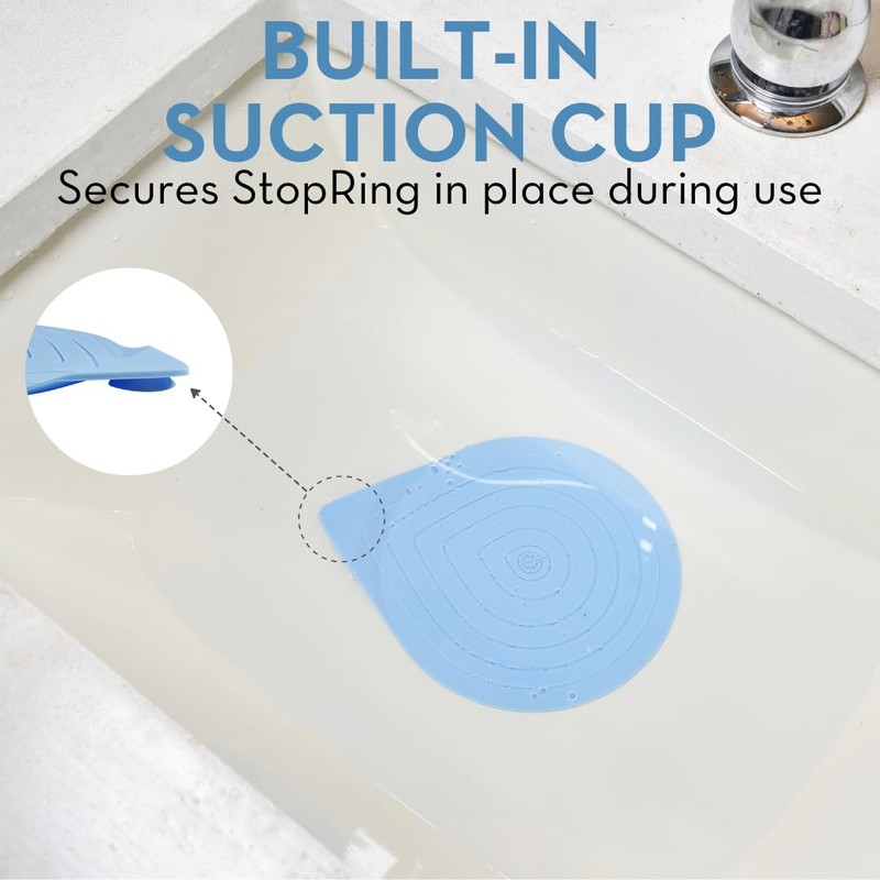 Drain Stopper for Bathtub, Sink & Shower – StopRing 5.12"