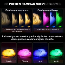 RYEWGRV Lámpara Plegable Nocturna con Forma de Libro, Regalo Creativo 9 Colores LED de Luz Ambiental, Carga USB, para Decoración de Dormitorio Infantil y Sala Estar, Gran Regalo Cumpleaños