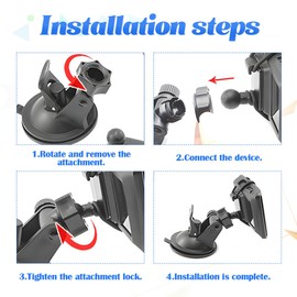 JNNJ ETC Suction Cup Mount, Car Suction Cup GPS Holder, Car Suction Cup for Dashcam Mount, for Vehicle Video Recorder on Windscreen Dashboard Mount