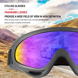 immoono Motorcycle Accessories, 5 Dirt Bike ATV Ski Goggles Dustproof Windproof Safety Glasses with 8 Skull Face Mask