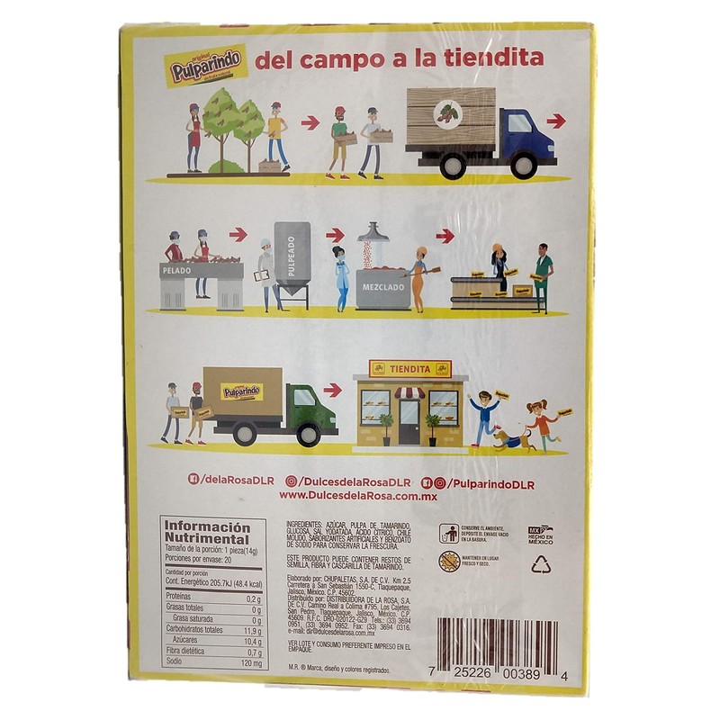 Pulparindo Chamoy Tamarind Pulp Candy 20 count