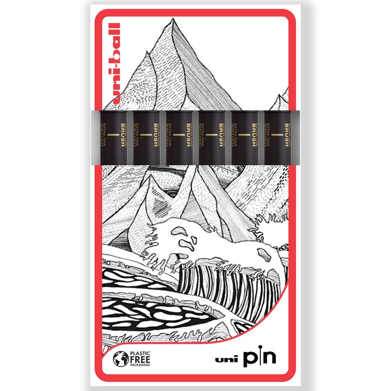 Uni Pin Fineliner Drawing Brush Pens - Brush Nibs -