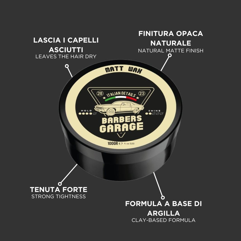 Barbers Garage Matt Wax - Hair Wax - Natural Effect
