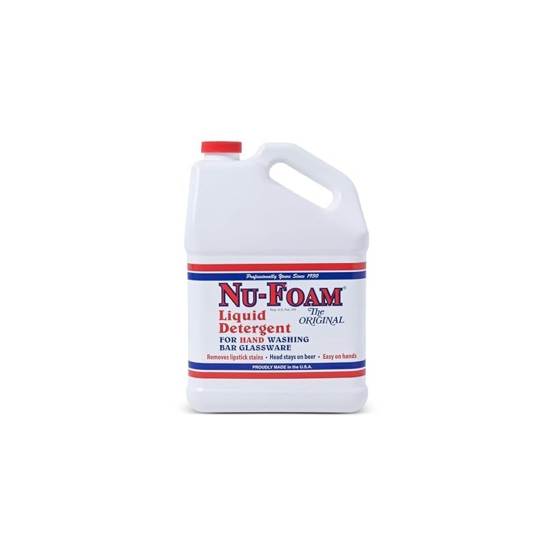 Nu-Foam Liquid Detergent for Bar Glassware – Original Streak-Free Solution