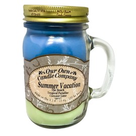 Our Own Candle Company Summer Vacation Scented 13 Ounce Mason Jar Candle